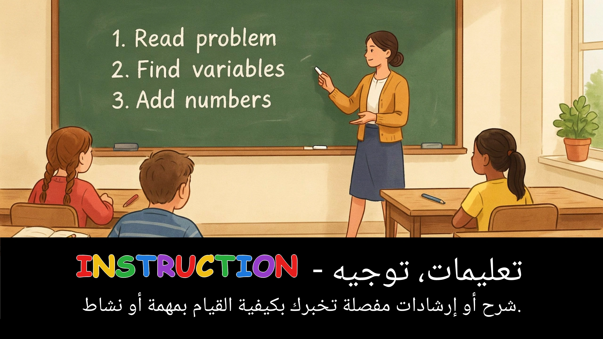 Arabic Illustration for instruction